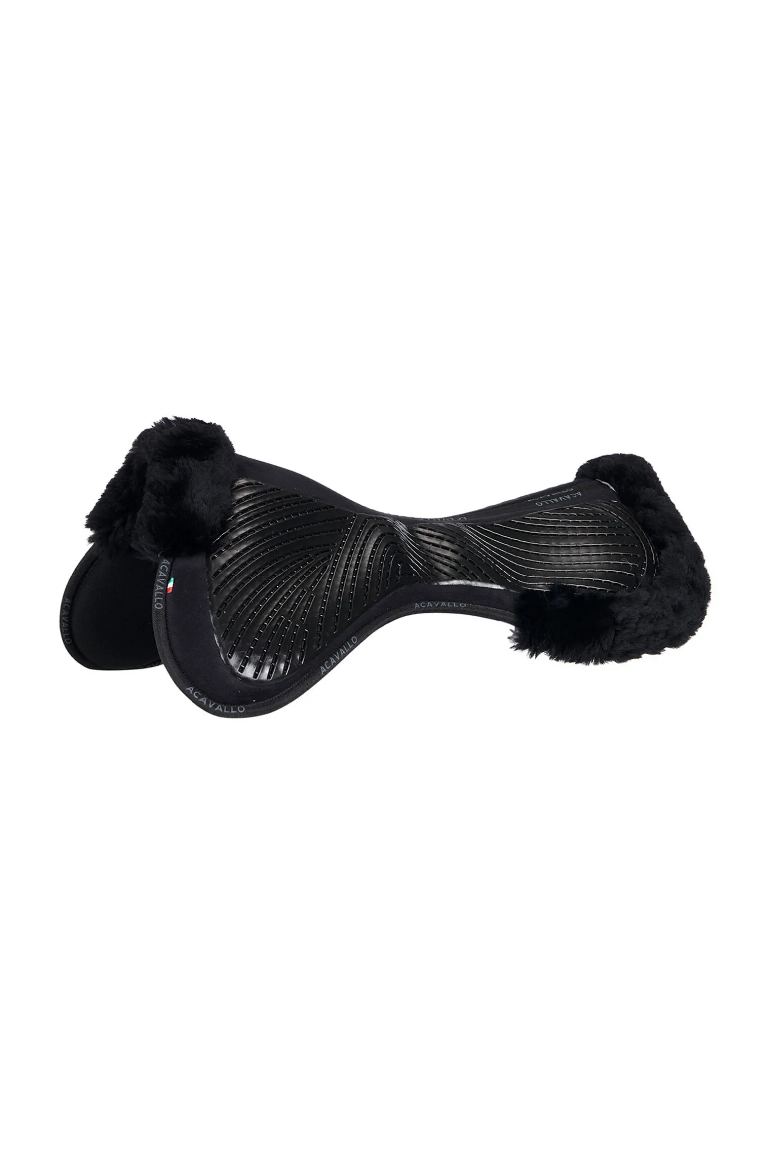 Acavallo Close Contact Gel & Memory Foam halvpad med saueskinn