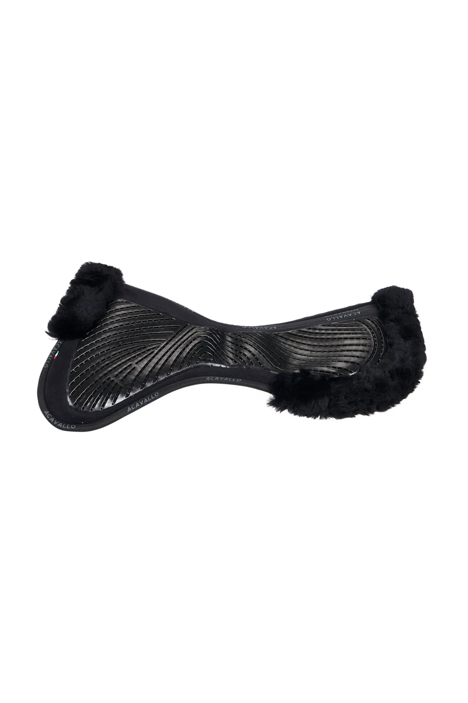 Acavallo Close Contact Gel & Memory Foam halvpad med saueskinn