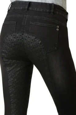 Ariat Halo B Ridebukser med full grep i dongeri for kvinner