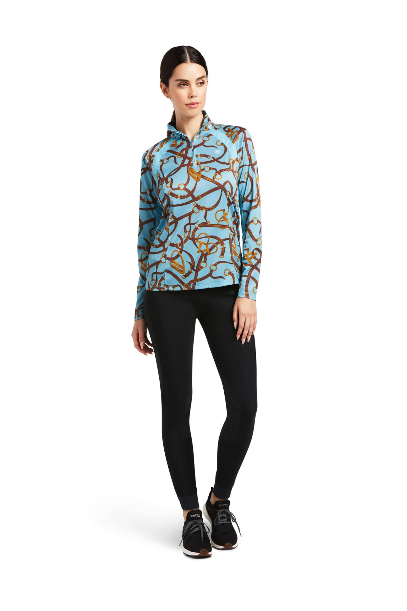 Ariat Sunstopper 2.0 skjorte med 1/4 glidelås, dame