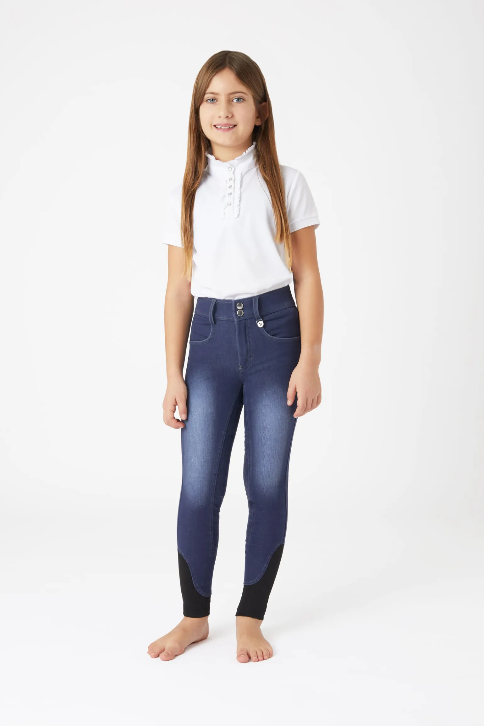 Denim ridebukser til barn