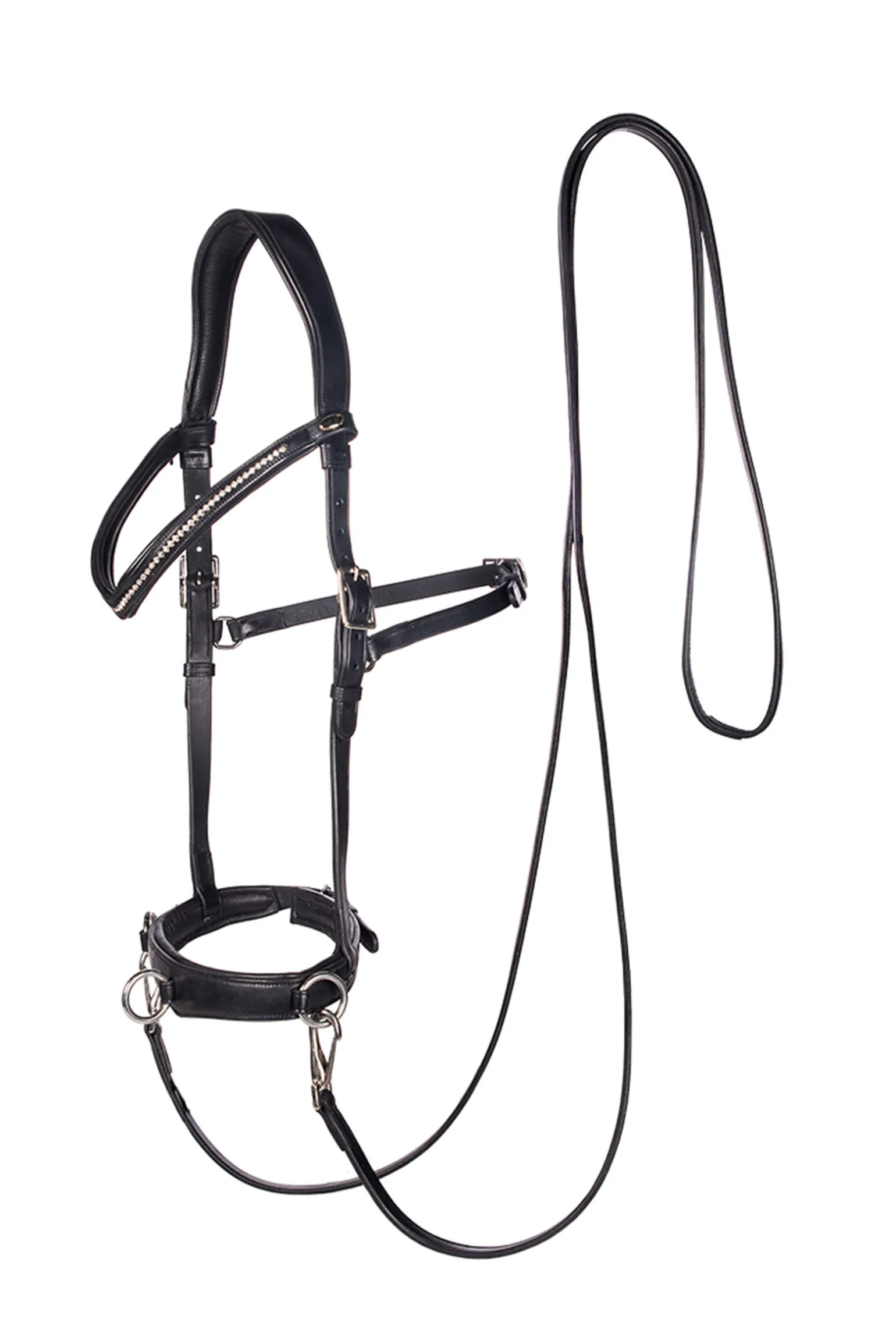 F.R.A. Freedom Riding Articles Wendy B kapsun, bitless bridle, lærtøyler med klips