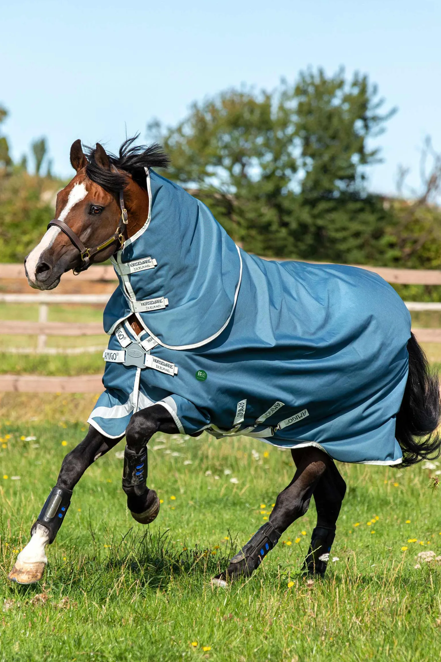 Horseware Amigo AmEco 12 Plus utedekken med avtakbar nakkedel, 100g