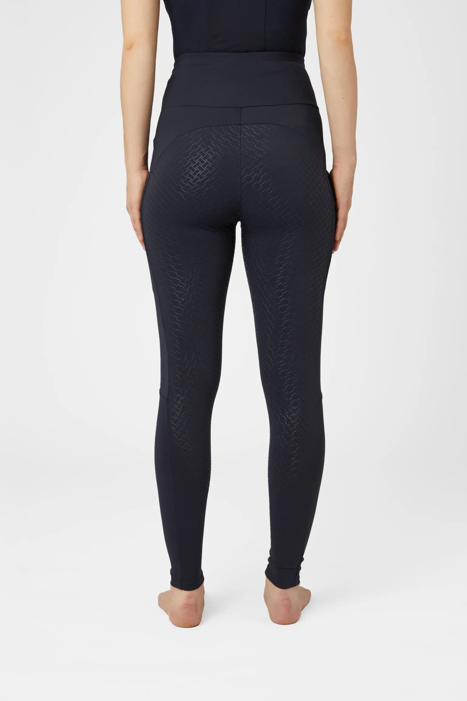 Horze Ginny helforsterkede ridetights med silikon og mobillomme, mammaklær