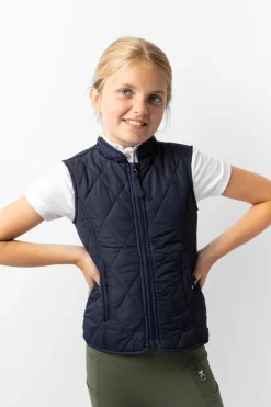 Horze klassisk vattert vest til barn
