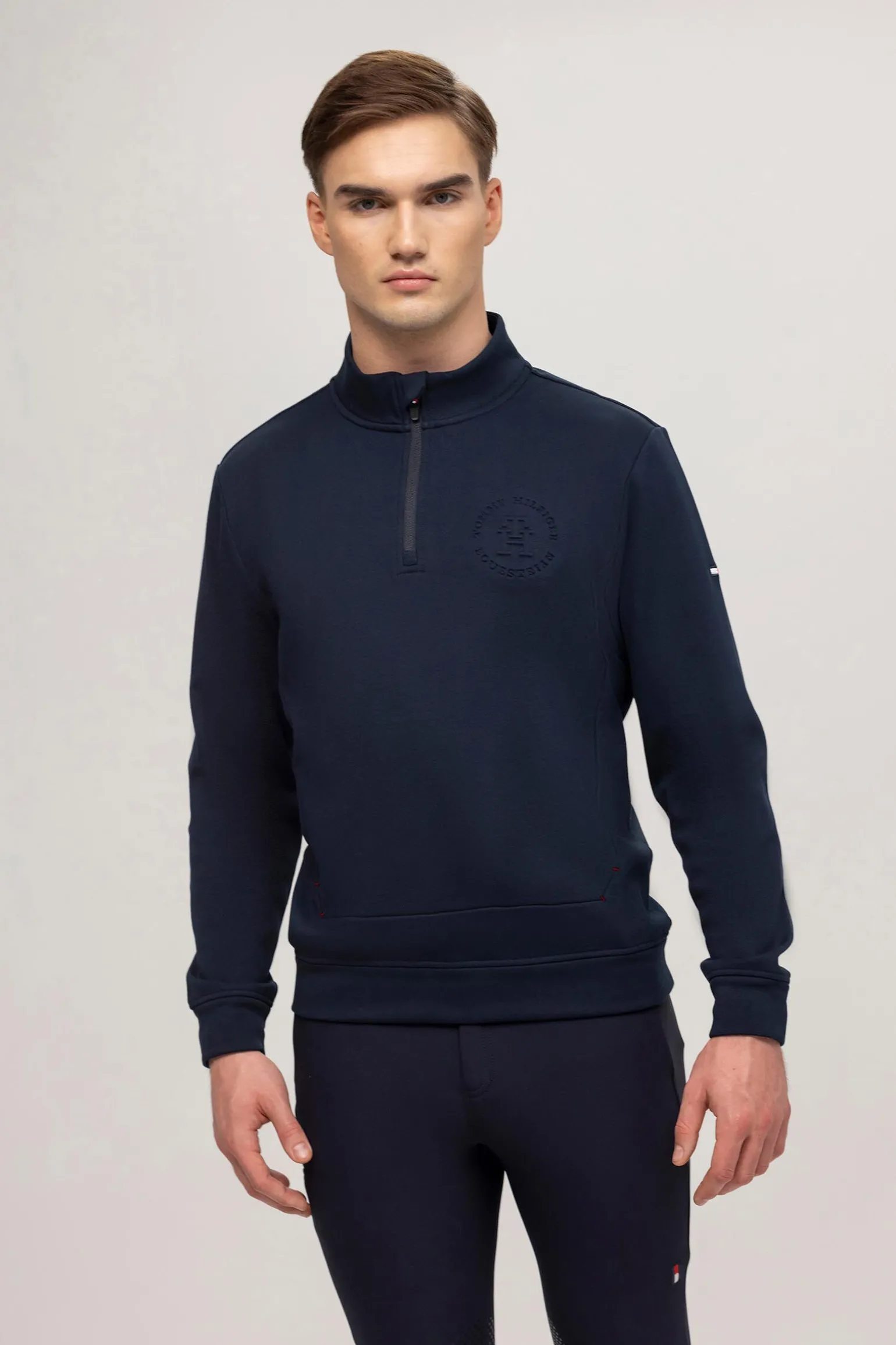 Tommy Hilfiger Equestrian Dallas herre genser med 1/4 glidelås