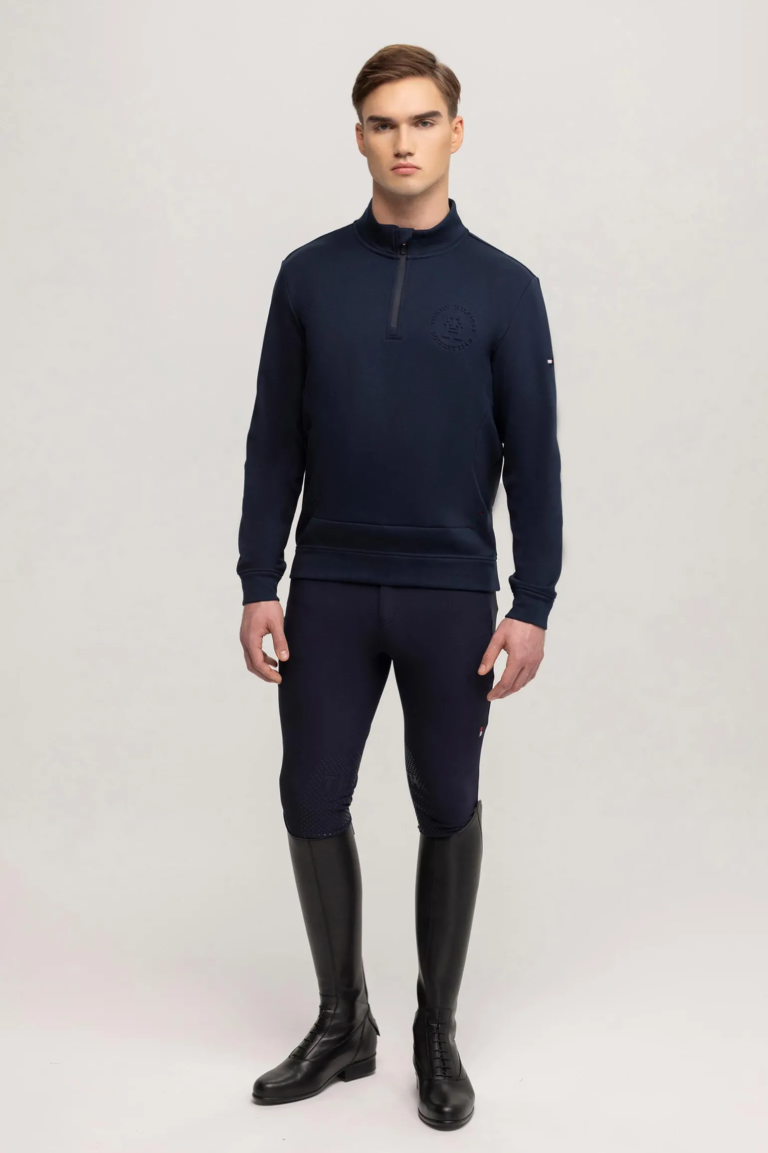 Tommy Hilfiger Equestrian Dallas herre genser med 1/4 glidelås